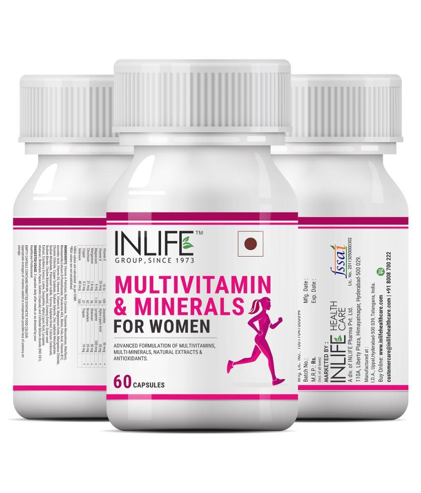 Inlife Multivitamin & Minerals for Women, Antioxidants 60 no.s
