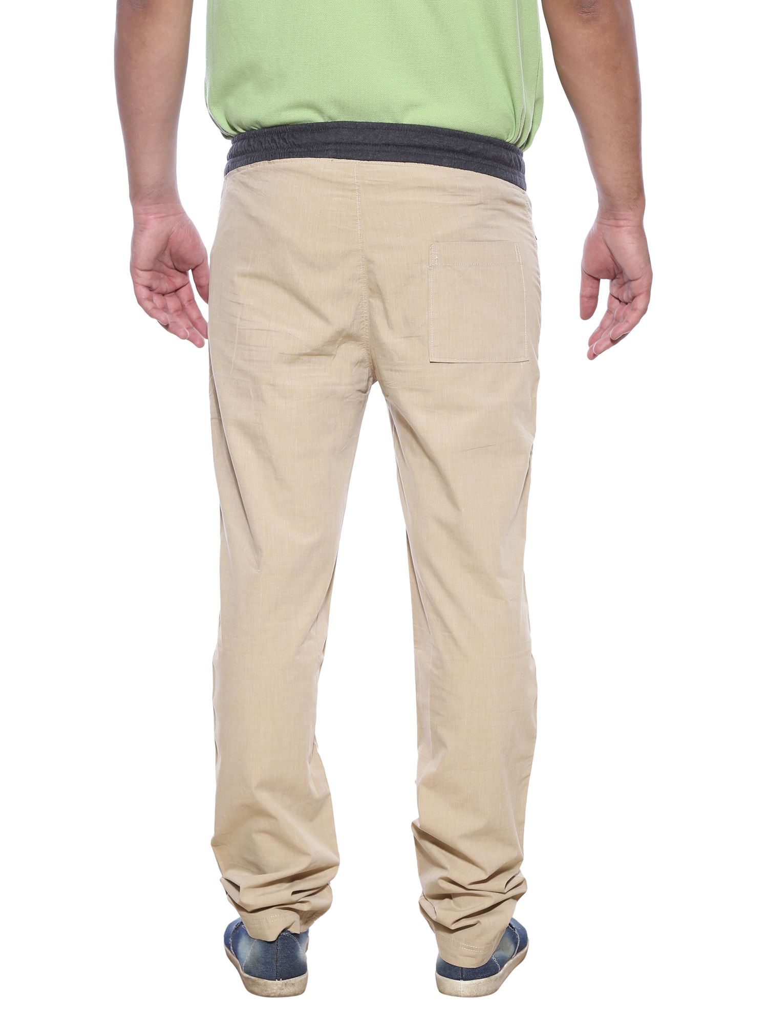 XN REPLAY Khaki Cotton Trackpants 