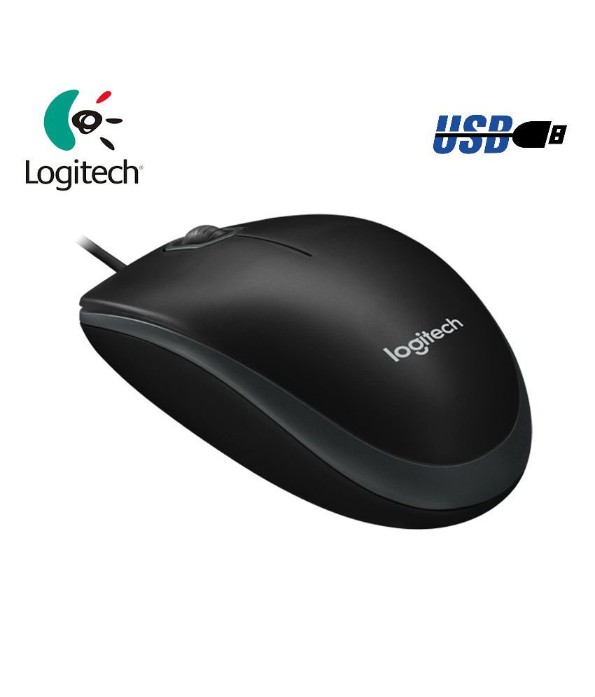     			Logitech B100 Black USB Wired Mouse