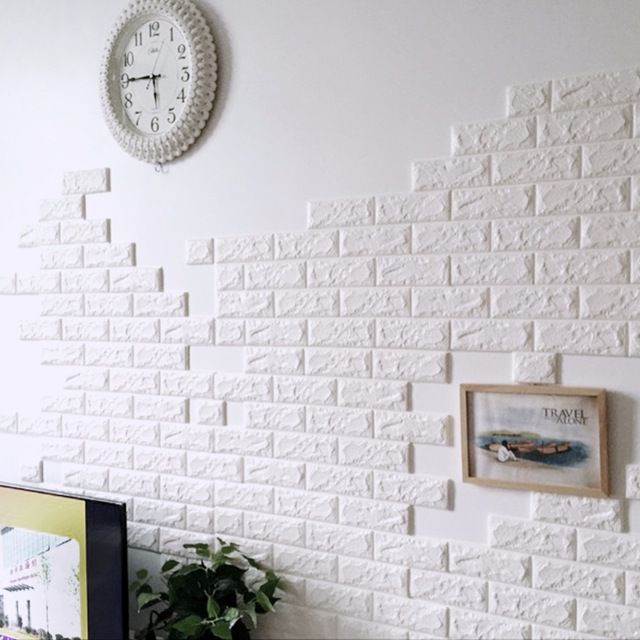 Sampada Synthetics Brick and Tile style (Pack of 8) NATURAL WHITE Abstract  Sticker ( 75 x 66 cms ) - Buy Sampada Synthetics Brick and Tile style (Pack  of 8) NATURAL WHITE