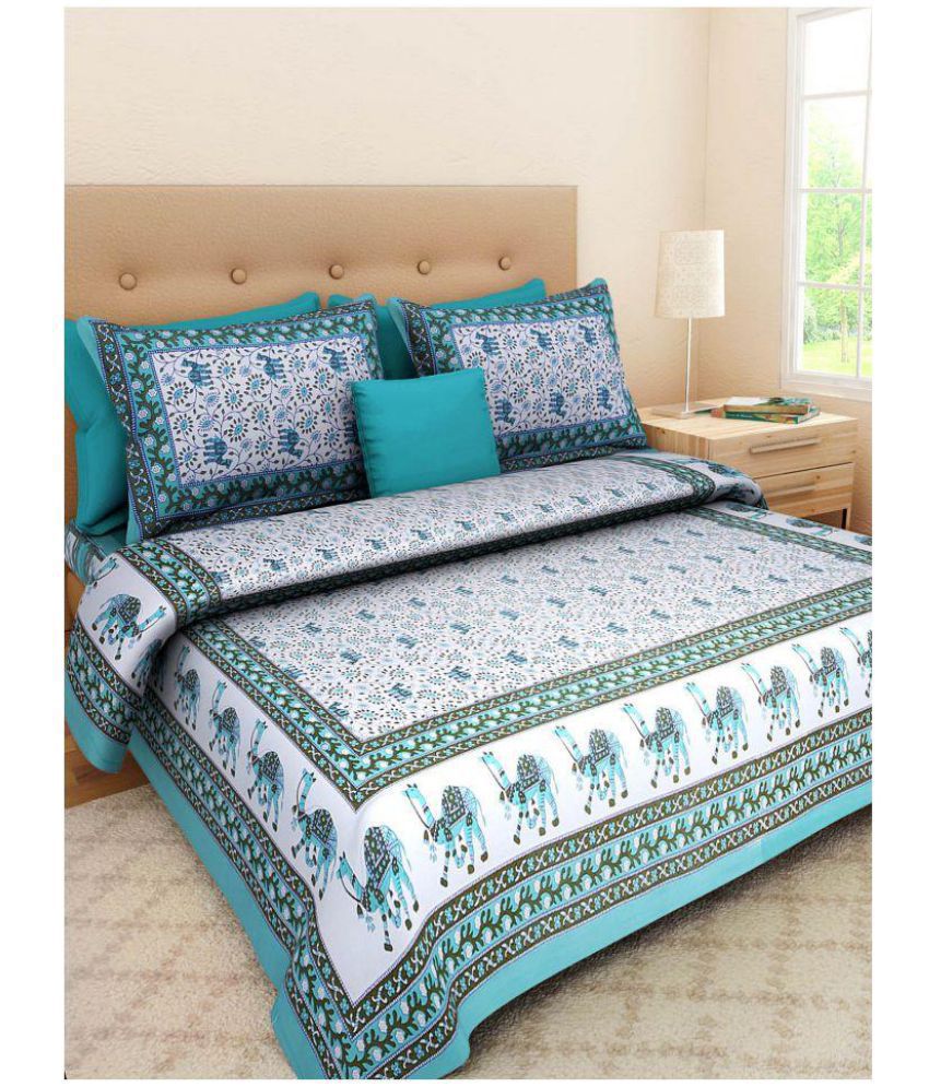 Hub Store Cotton Double Bedsheet with 2 Pillow Covers - Buy Hub Store ...