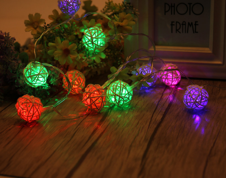 Unique 10 Led Rattan Ball String Fairy Lights Globe Lamps For Xmas Unique 10 Led Rattan Ball String Fairy Lights Globe Lamps For Xmas Wedding Party Festival Indoor