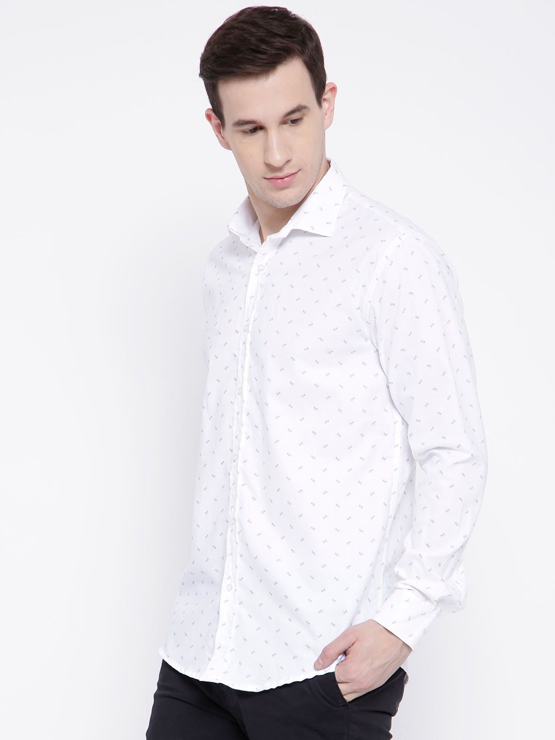 men's formal white shirt slim fit