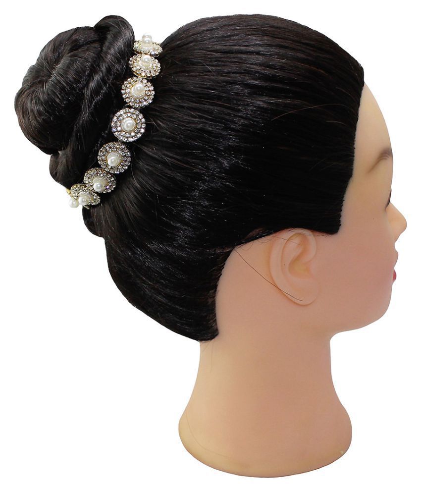 ear lobe & accessories ghostwhite party hair bun juda puff clip