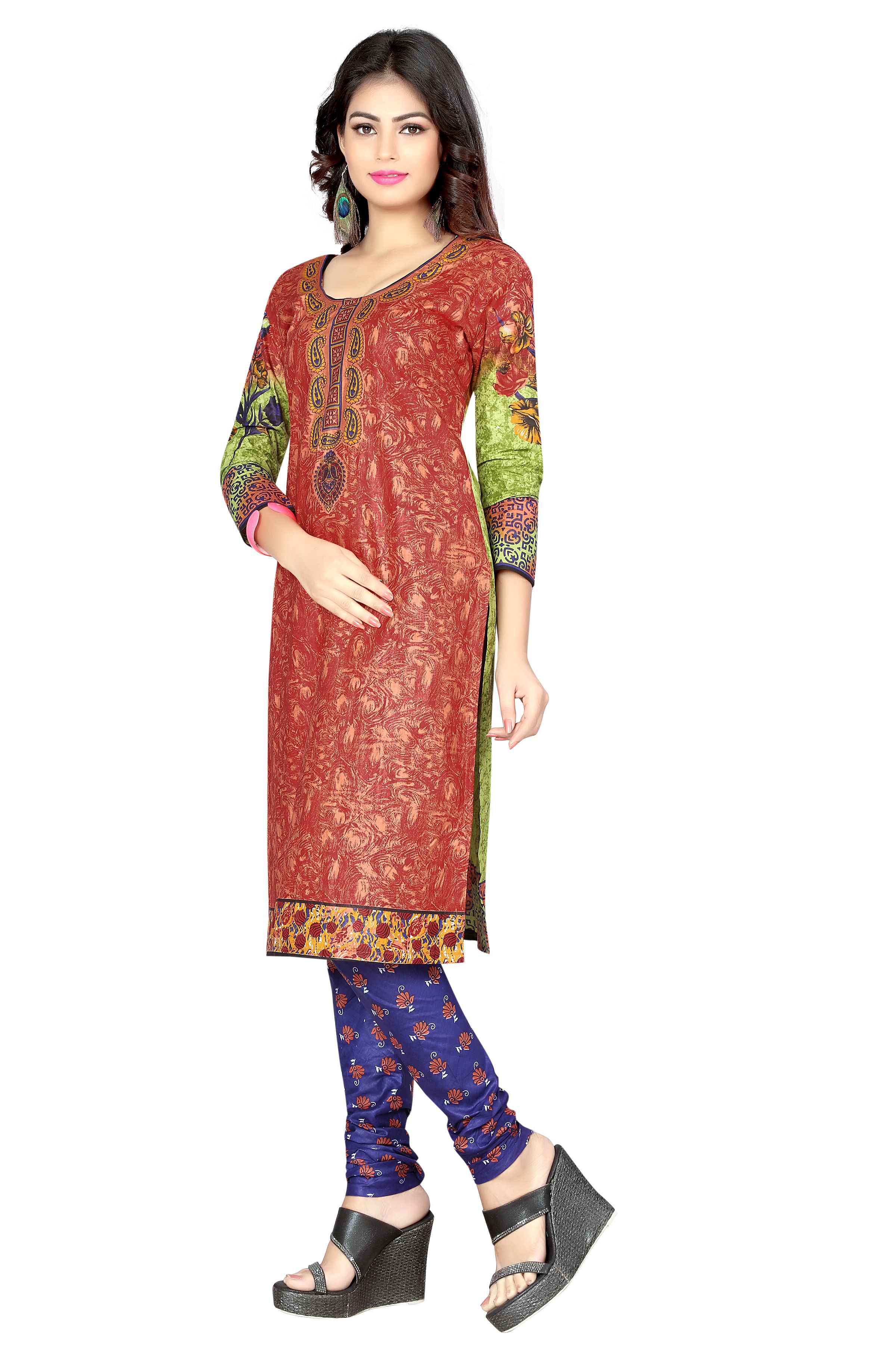 Sondarya Bandhani Multicoloured Cotton Dress Material - Buy Sondarya ...