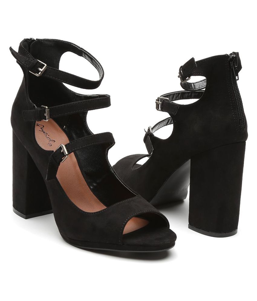 black block heels 2.5 inch