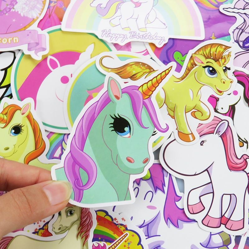 30pcs mixed unicorn cute cartoon sticker dream anime kids toy stickers