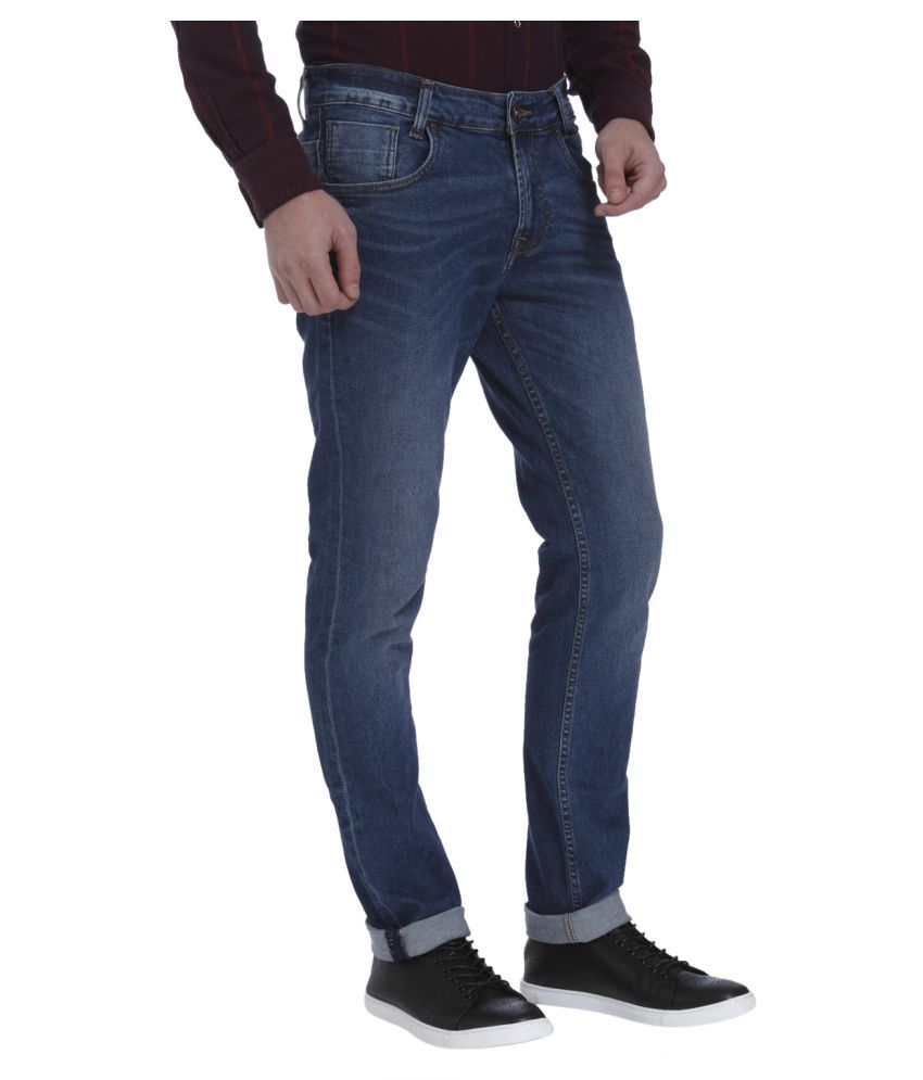 mufti slim men blue jeans