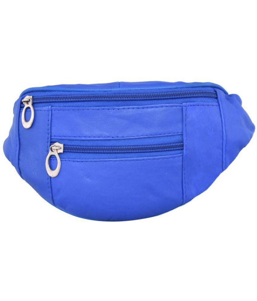    			Aspen Leather Blue Waist Bag
