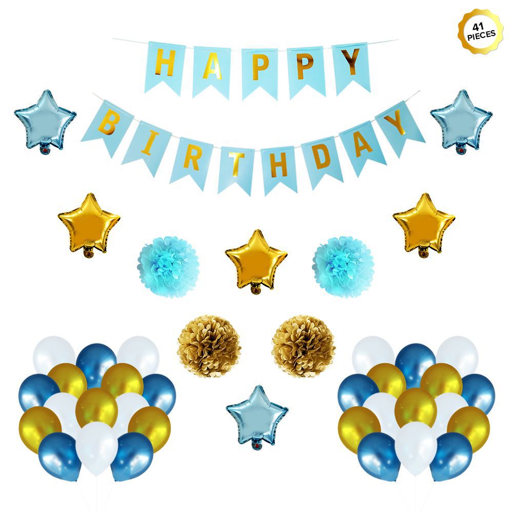 Party  Decorations  Pack 41 Pieces Happy Birthday  Banner 