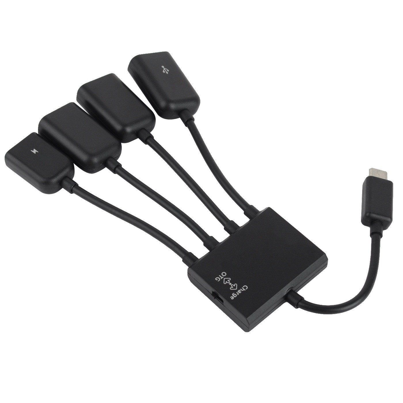 Camolinz Multi Function Micro Usb Otg Charge Hub Host Cable Cord