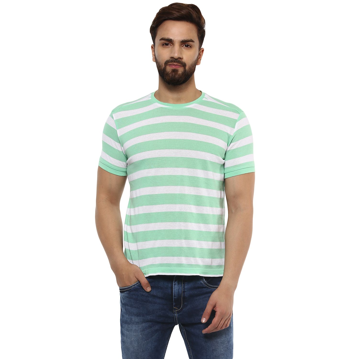 Mufti Green Round T-Shirt - Buy Mufti Green Round T-Shirt Online at Low ...