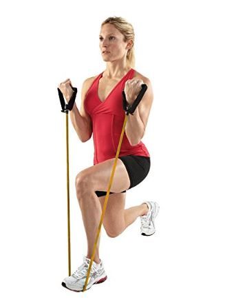 latex tube exerciser with d handles