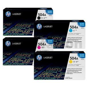 HP Toner 504A Multicolor Toner Cartridge Pack of 4