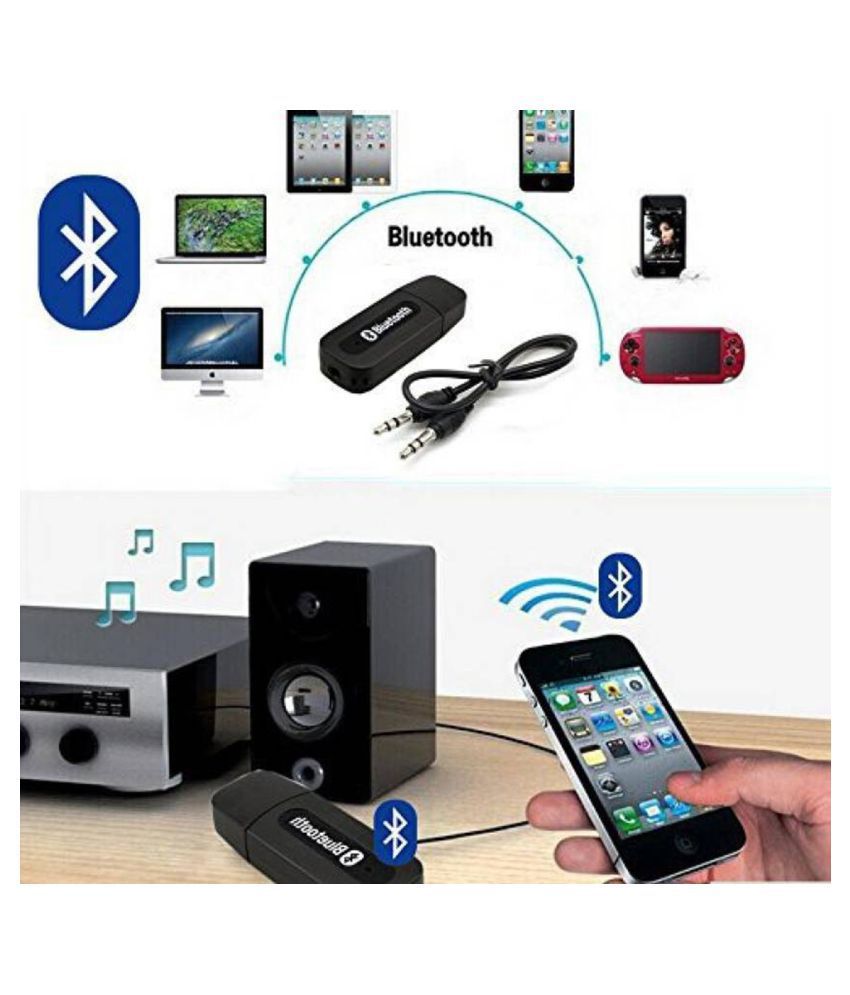 Black Bluetooth Device for Car/Bike/Home stereo