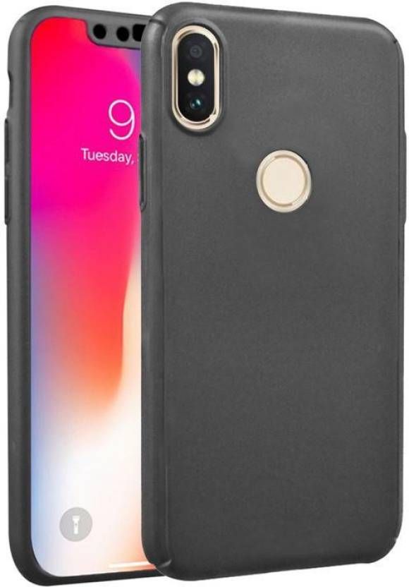 Mi Redmi Note 5 Pro Plain Cases With Screen Protector Tidel Black Plain Back Covers Online 5991