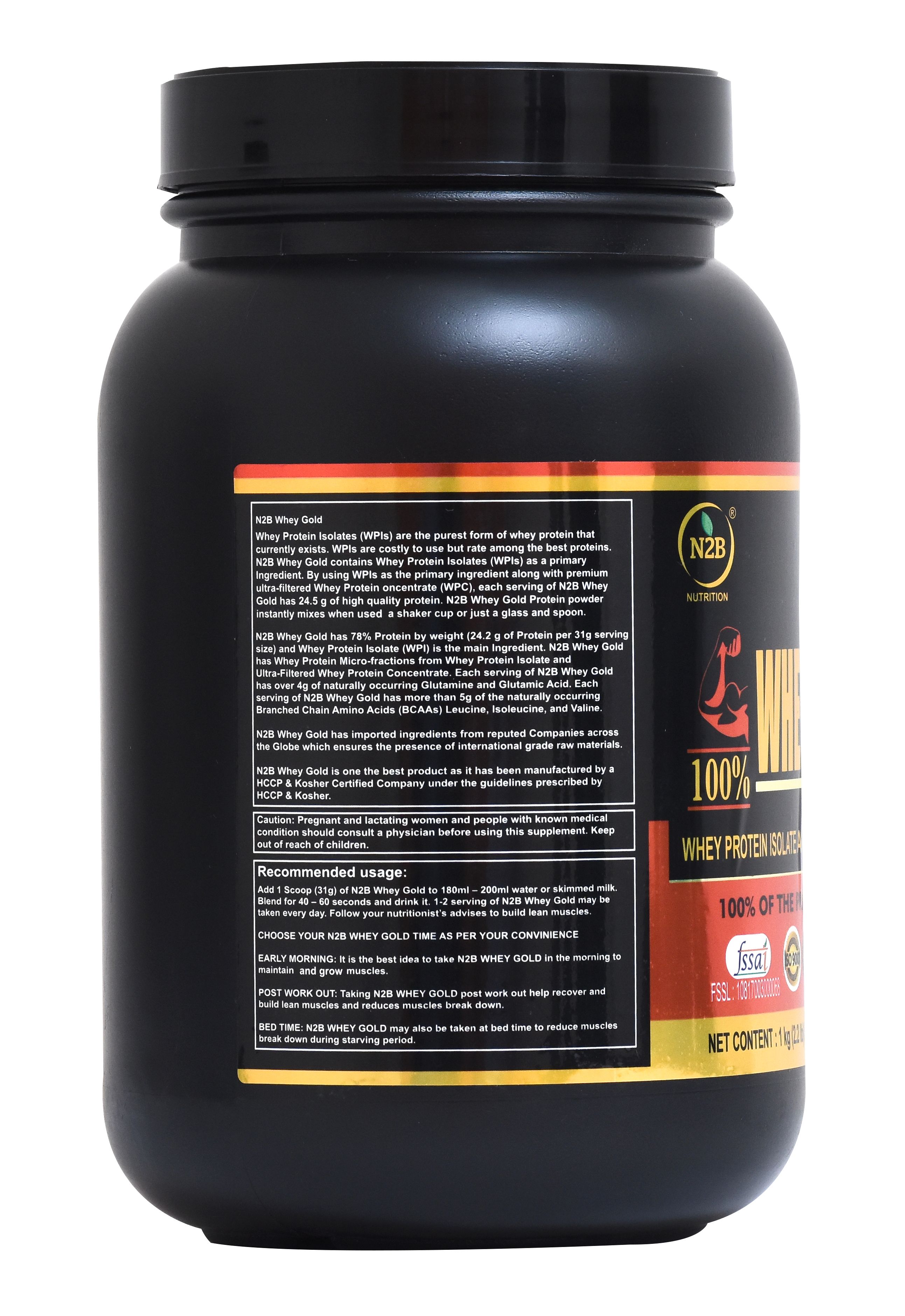 N2B N2B 100 WHEY GOLD WHEY PROTEIN ISOLATE 1000 gm Buy N2B N2B 100