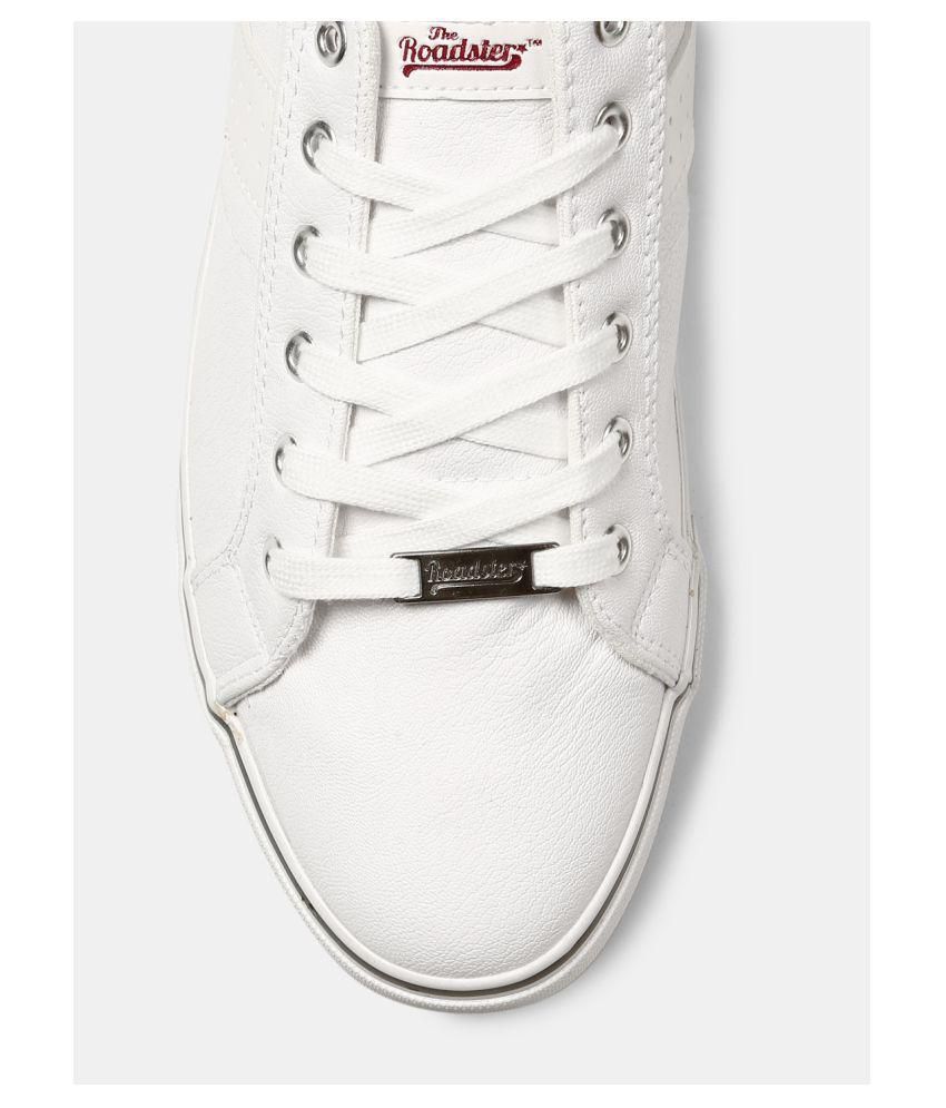 roadster men white sneakers