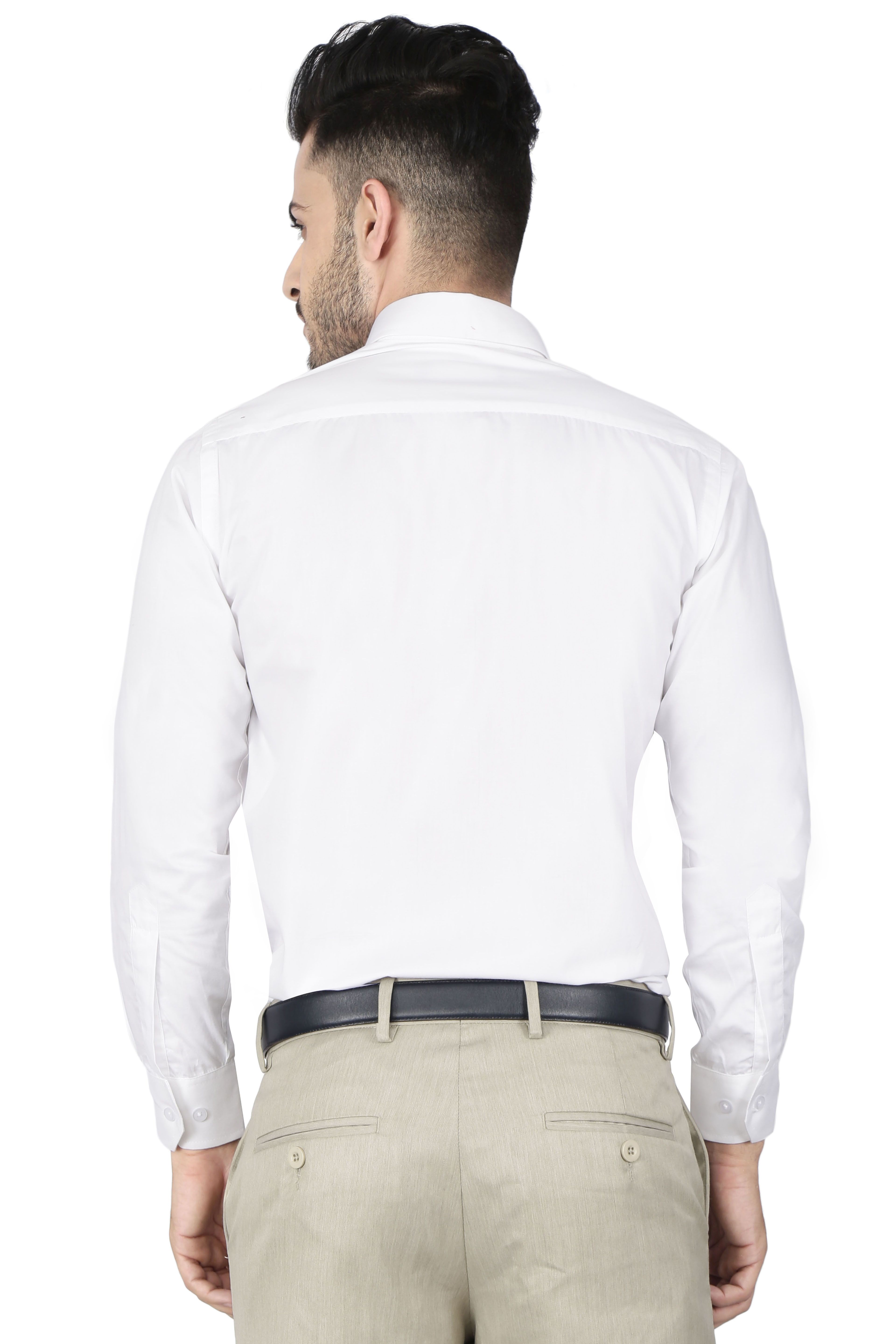 men's formal white shirt slim fit