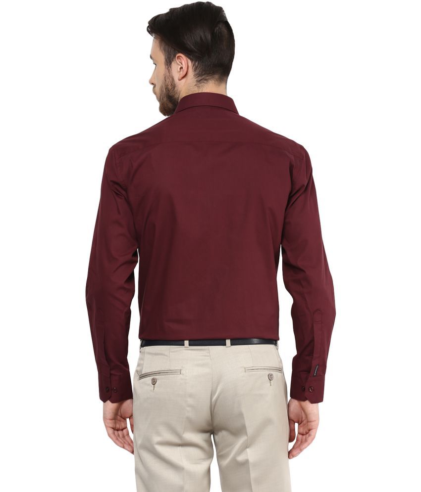 formal maroon shirt combination