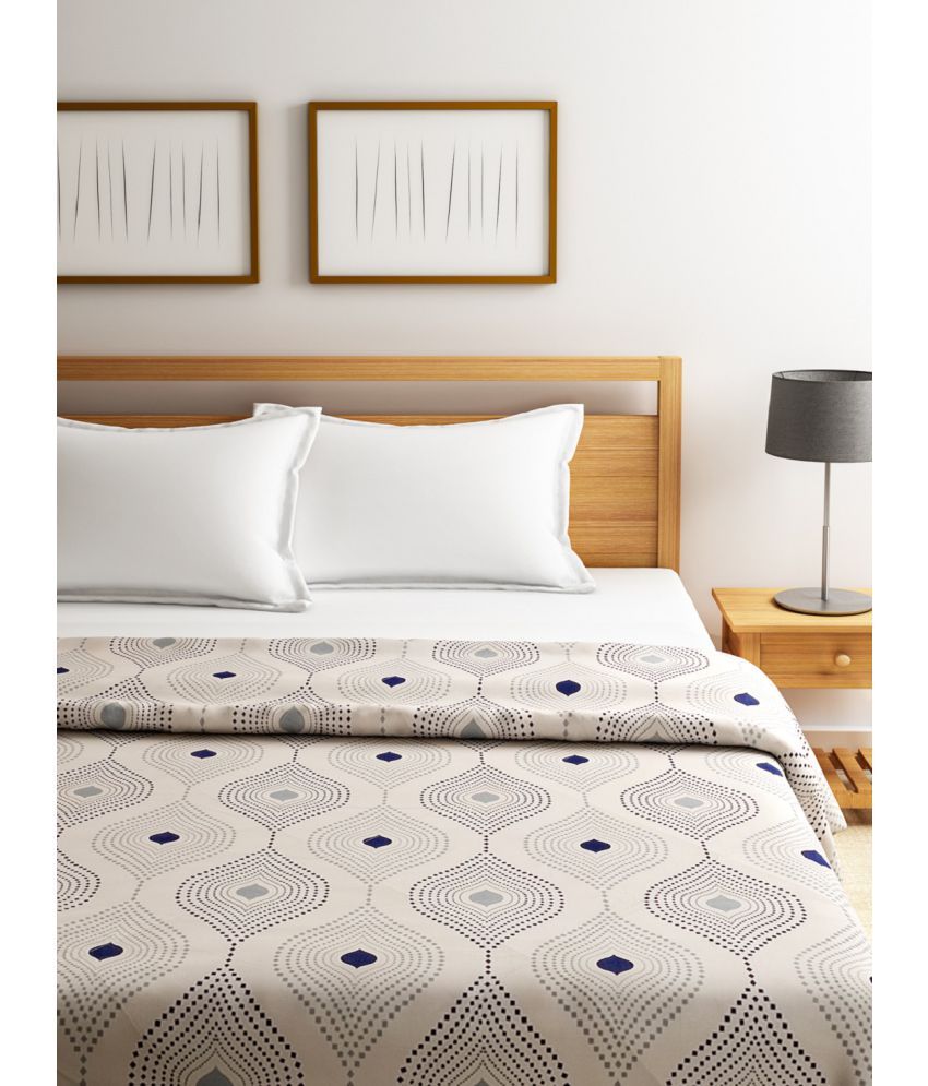 Swayam Single Cotton Beige Printed Duvet Cover Buy Swayam Single