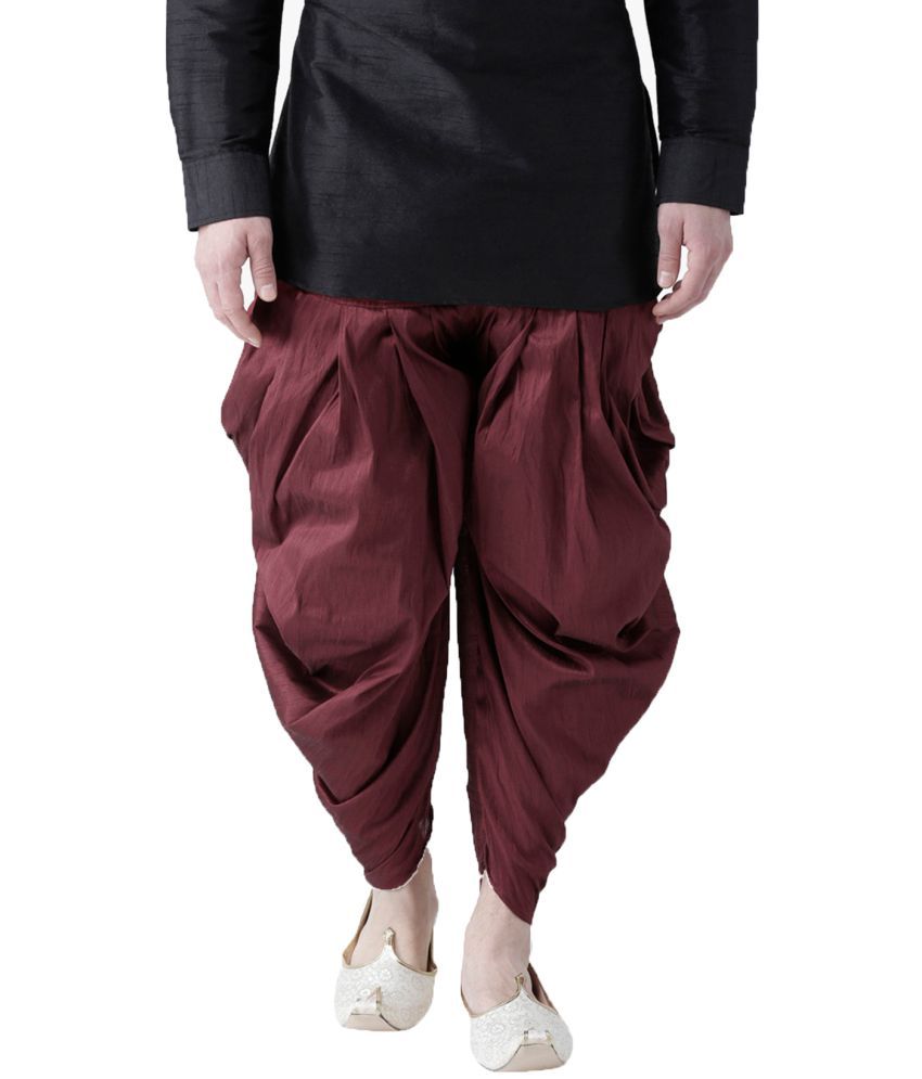 maroon shirt with dhoti