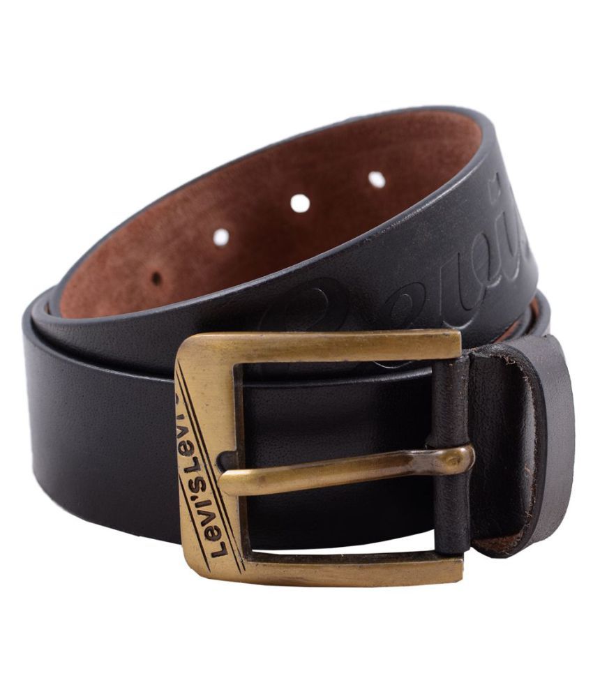 Levi's Black Canvas Formal Belt - Pack of 1: Buy Online at Low Price in