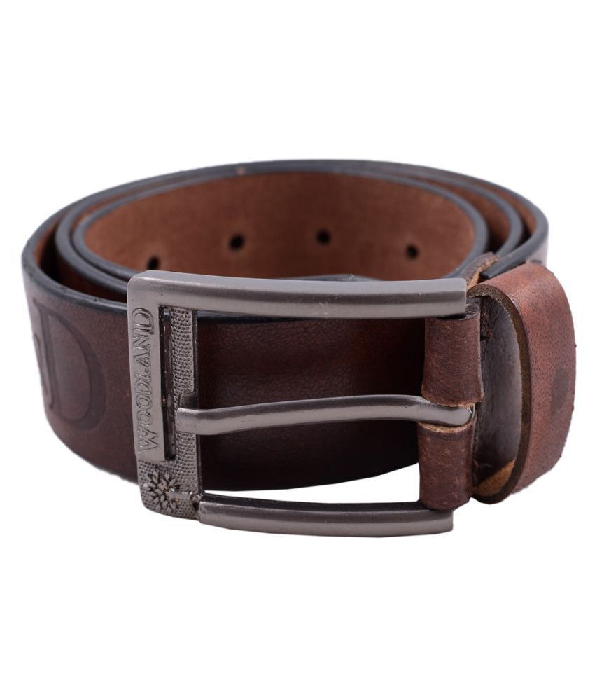 Woodland Brown Leather Casual Belt - Pack of 1 - Buy Woodland Brown ...