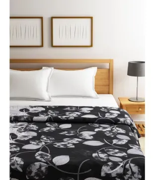 Swayam Double Cotton Black Floral Duvet Cover Buy Swayam Double