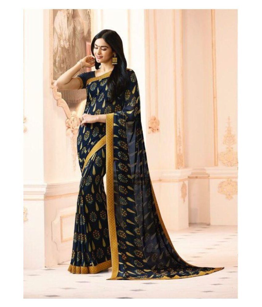     			Gazal Fashions - Multicolor Chiffon Saree With Blouse Piece (Pack of 1)