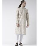 Deyann Beige Linen Kurta Pyjama Set