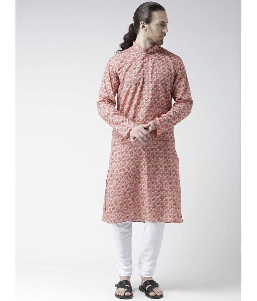     			Deyann Pink Linen Kurta Pyjama Set