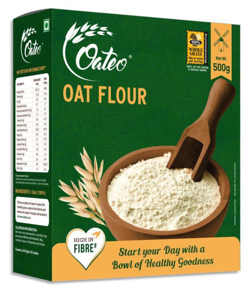 Oateo Oat Flour Regular Oats 500 gm Buy Oateo Oat Flour Regular Oats