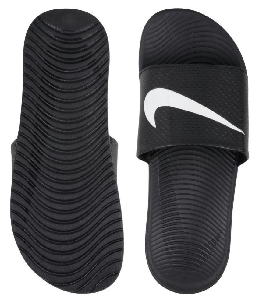nike black daily slippers