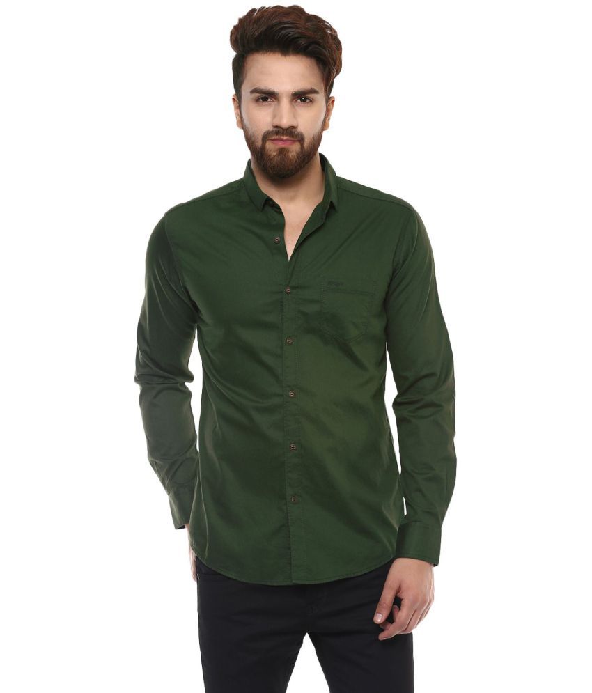 pretty green slim fit shirt