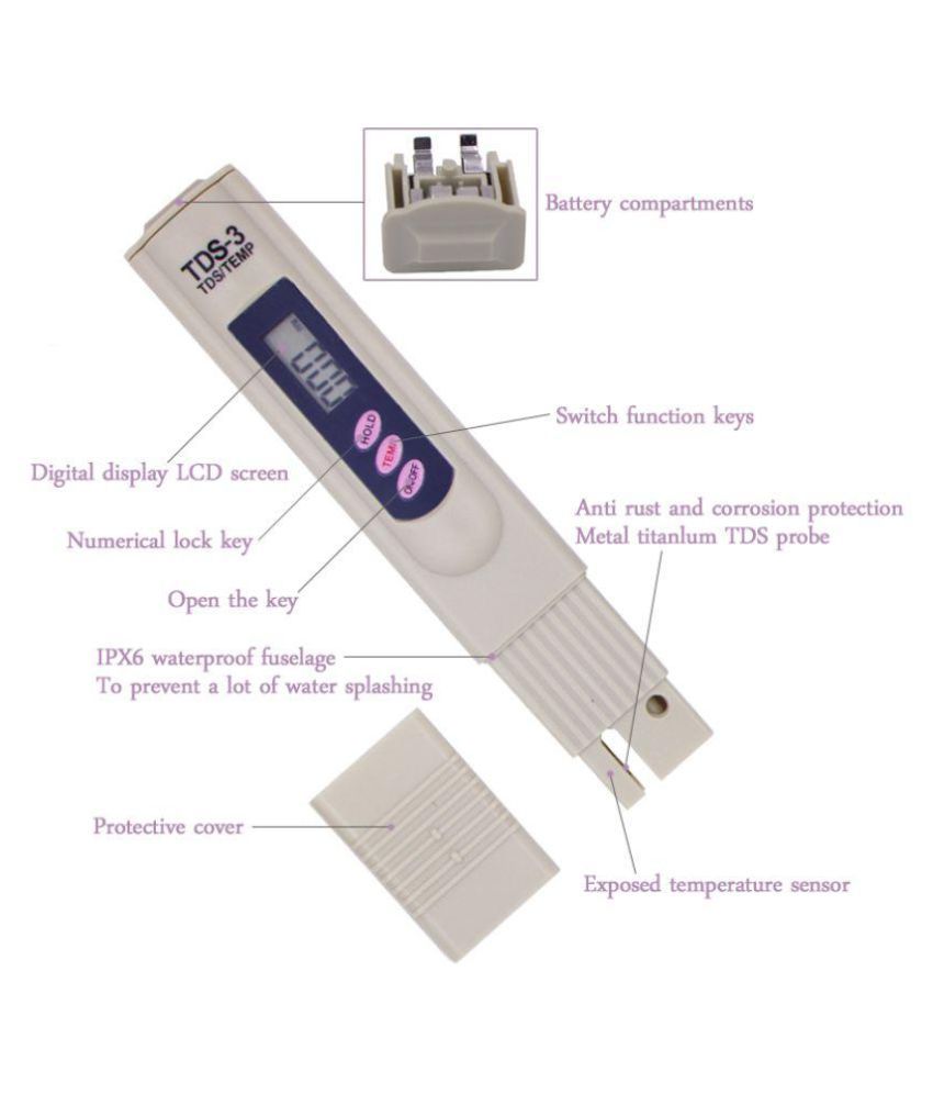 Newcon RO Water Purifier Testing Kit Water Electrolyser + Digital Tds3