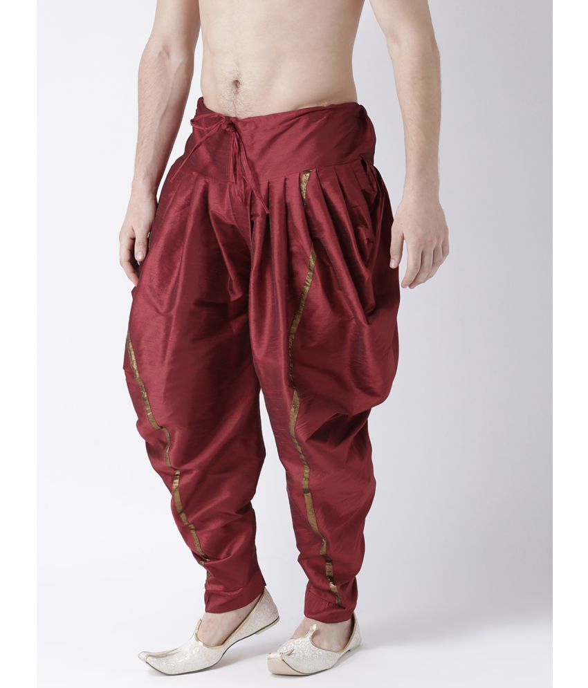 maroon shirt with dhoti