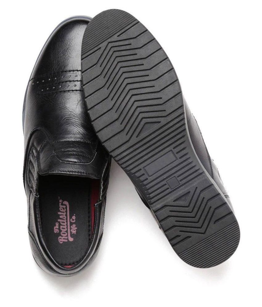 Roadster Black Formal Shoes Price in 