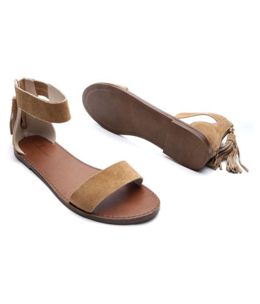 comfortable brown flats