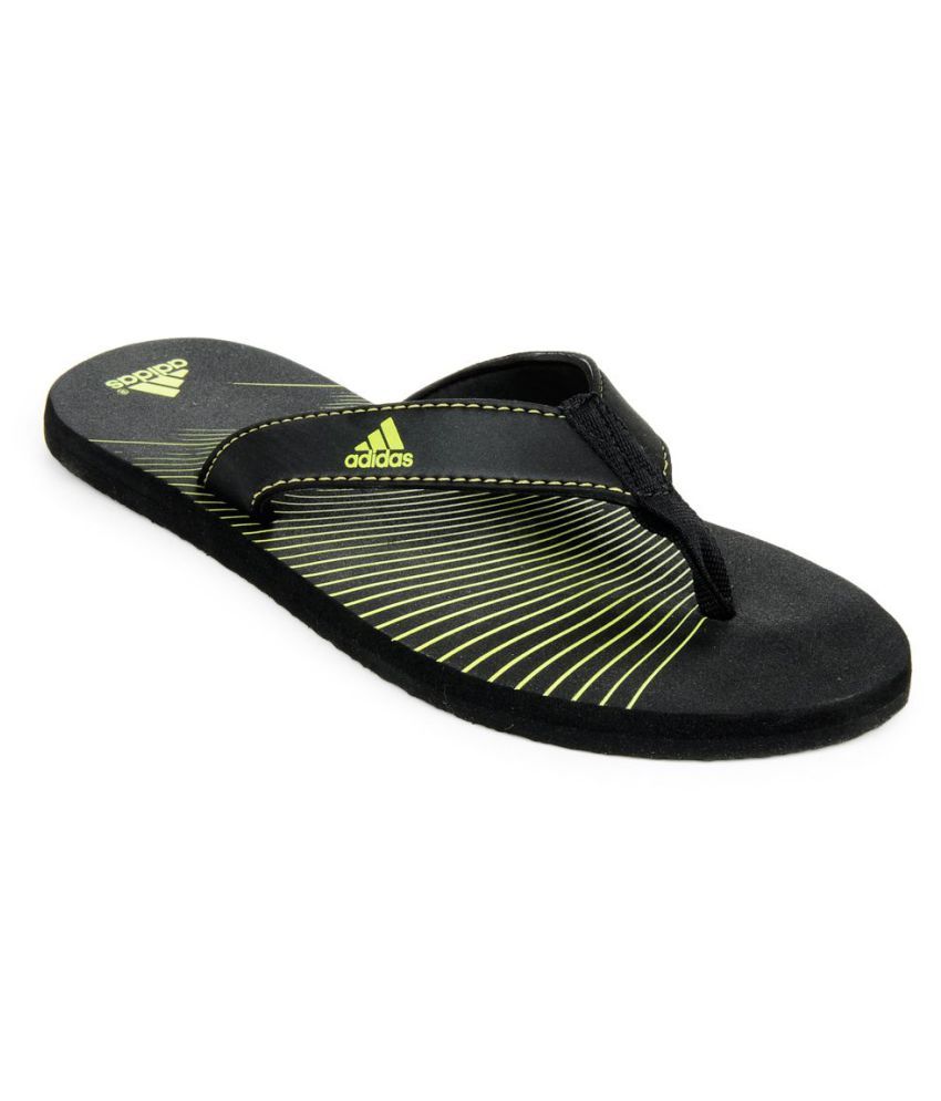 adidas black thong flip flop