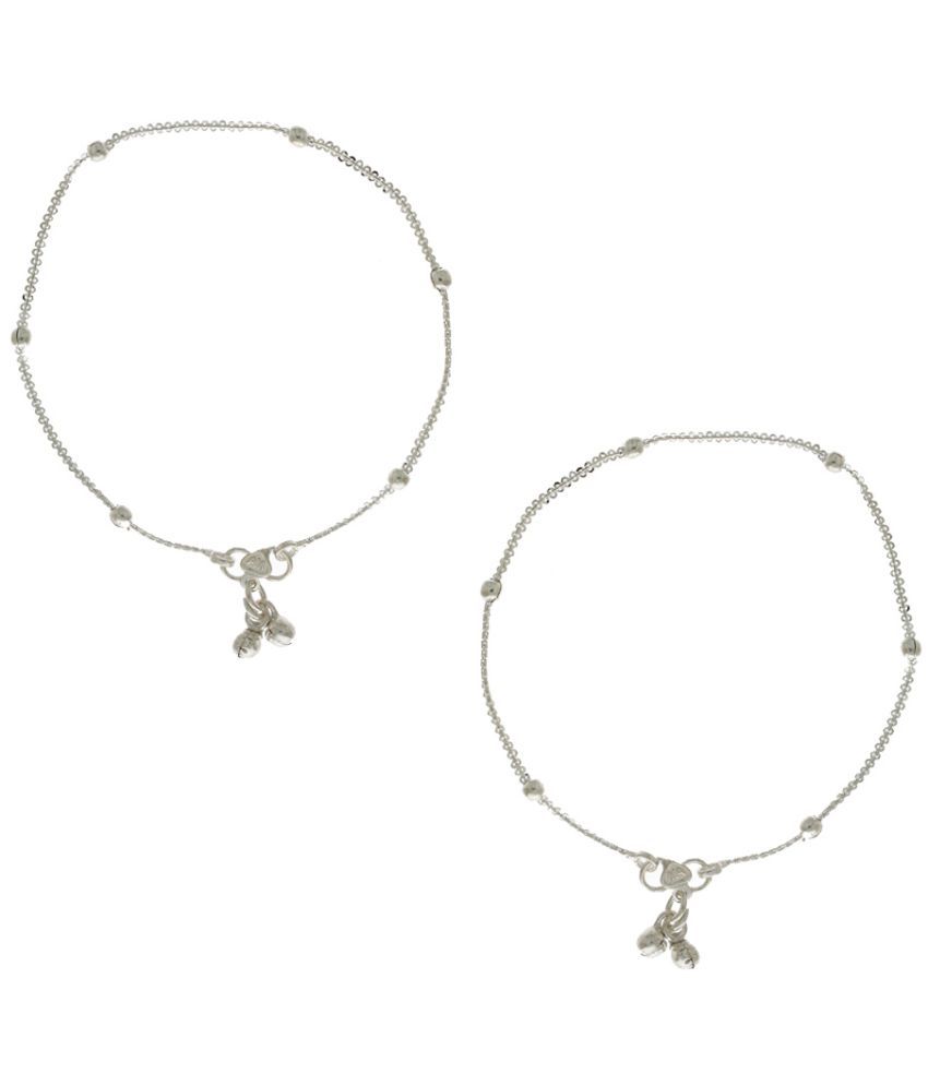 Anuradha Art Silver Tone Wonderful Classy Look with This Anklets//Payal for Women//Girls