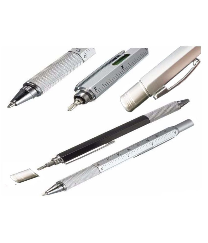 Bluday 5 in 1 Multipurpose Pen Includes Screwdriver, Scale or Inches