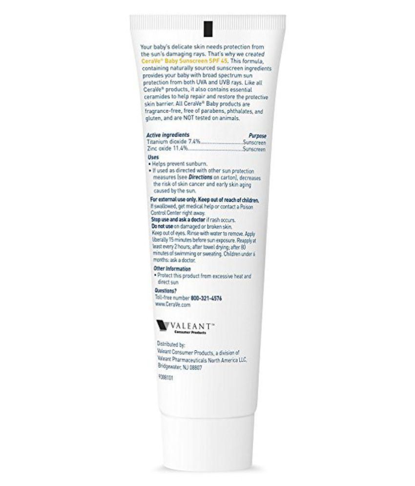 cerave mineral baby sunscreen spf 45