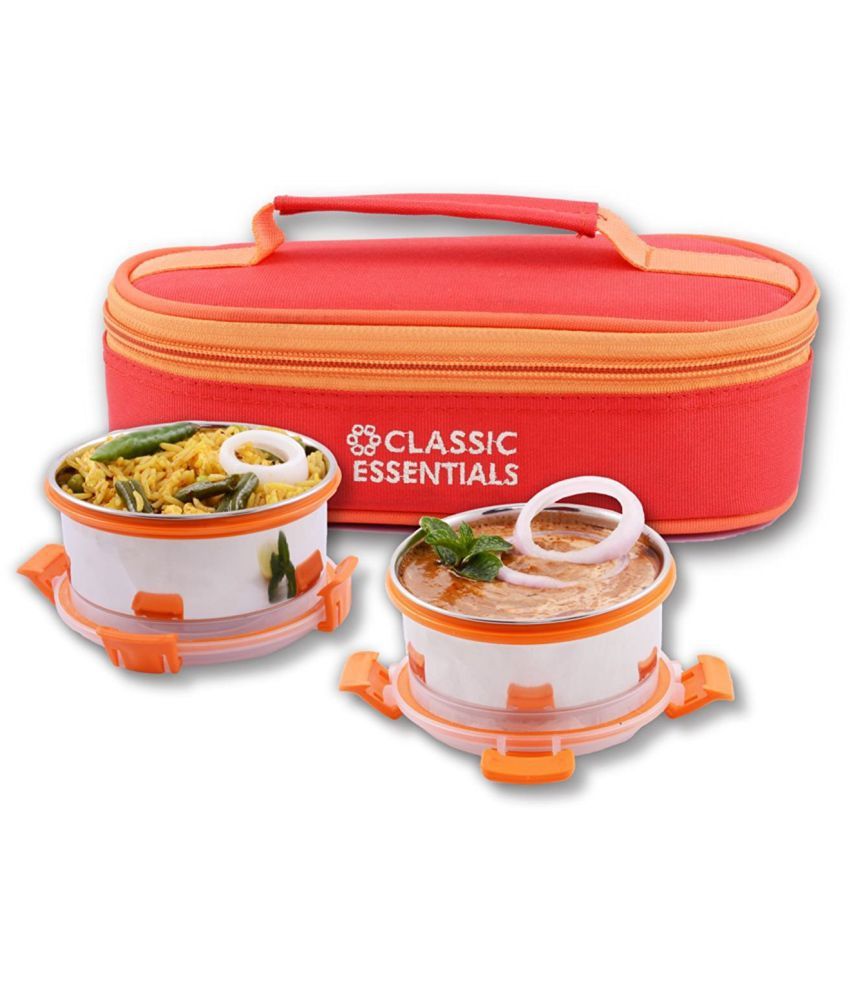 Classic Essentials White Stainless Steel Lunch Box Buy Online at Best