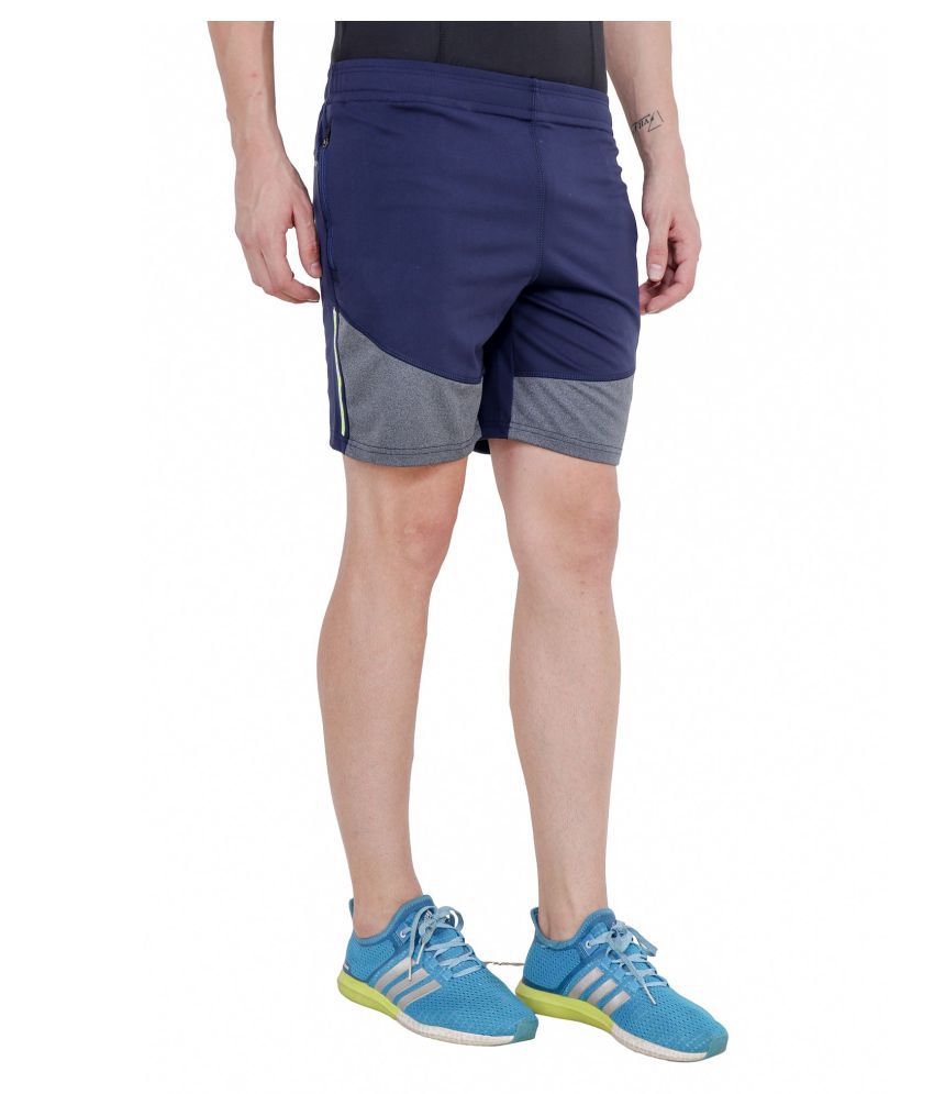 Reebok Blue Polyester Lycra Running Shorts - Buy Reebok Blue Polyester ...