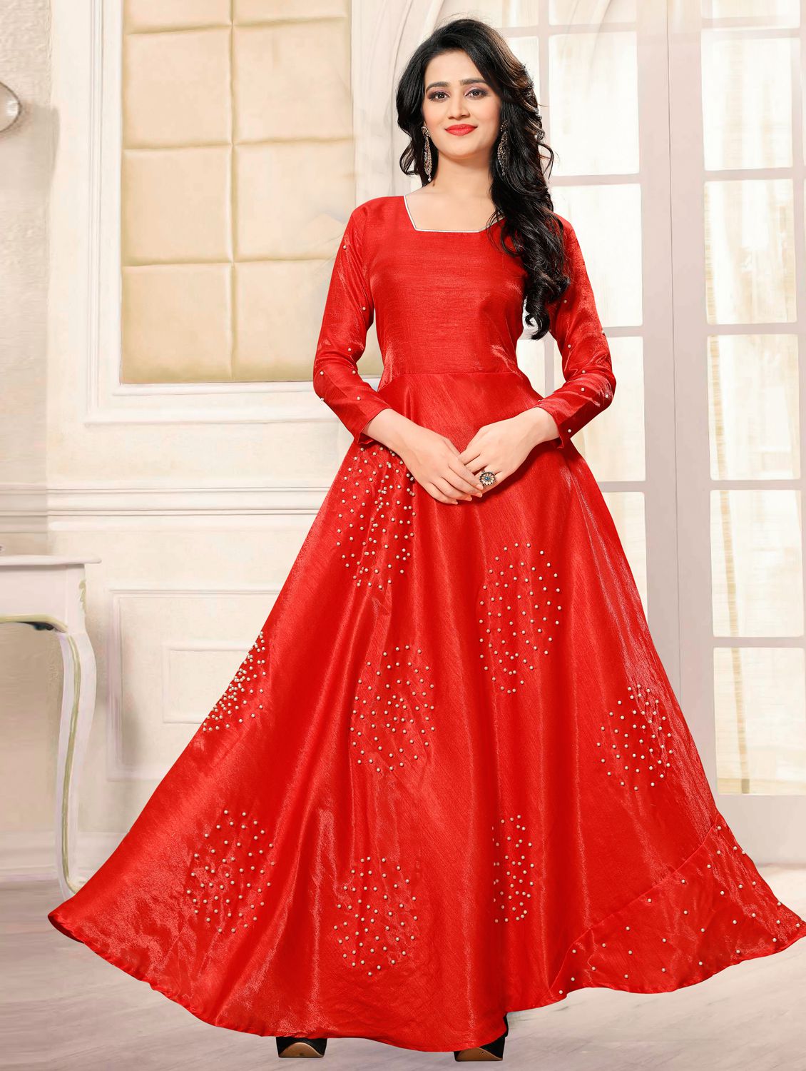 Yogi Fashion Multi Color Pure Georgette Embroidered Anarkali Dress Material   Buy Yogi Fashion Multi Color Pure Georgette Embroidered Anarkali Dress  Material Online at Best Prices in India on Snapdeal
