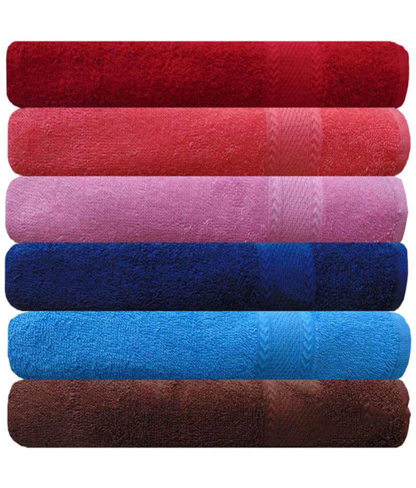     			Akin Set of 6 Hand Towels Combo (Multi Colour) 40cm x 60cm