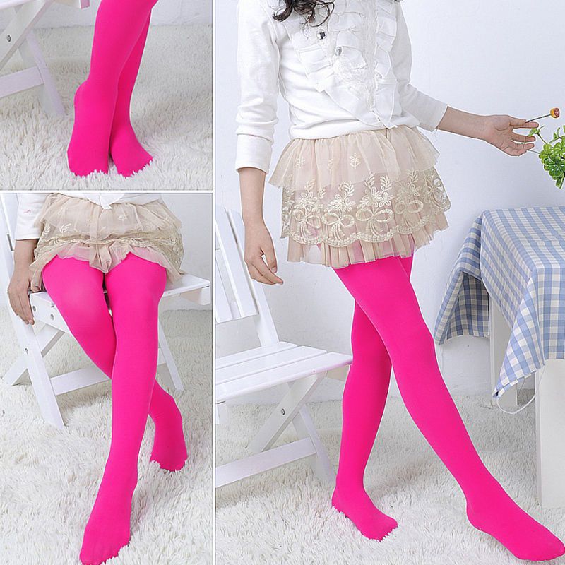 Cute Girl Kid BaBy Colorful Tights Pantyhose Stockings Velvet Ballet ...