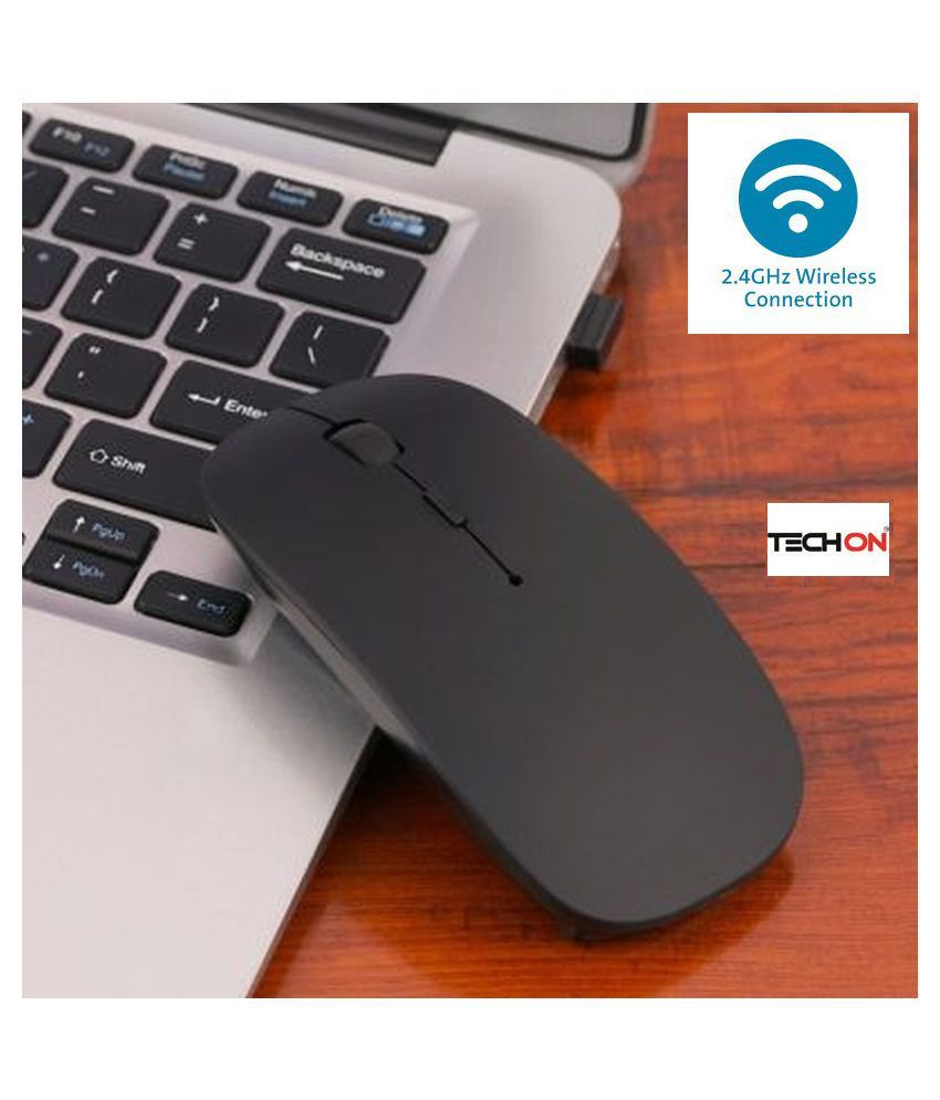     			Techon Ultra Slim 2.4 GHz Wireless Mouse with On/Off button for PC & Laptop