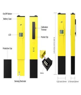 Ph600 Ph Meter Pocket Ph Tester Ph 600 With Box Buffer Powder Solution Digital Ph Meter Ph Hydrotester Handheld Portable Pen Type Water Quality Tester Buy Online At Best Price In